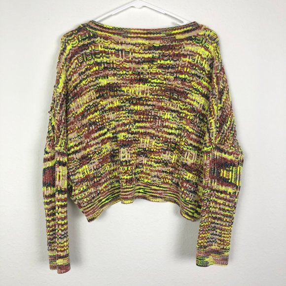 Silence + Noise Neon Cropped Chenille Sweater - Picture 4 of 6